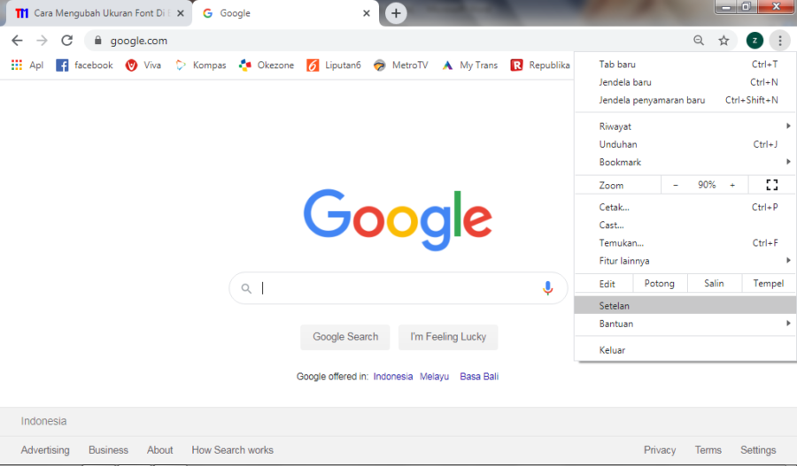 Cara Memperbesar Ukuran Teks Di Google Chrome