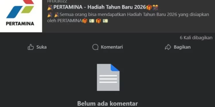Cek Fakta: Hoaks Pertamina Bagikan Tautan Hadiah Tahun Baru 2026