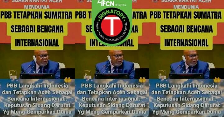Keliru: PBB Tetapkan Banjir Bandang Sumatera Sebagai Bencana Internasional