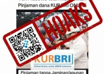 [HOAKS] Presiden Prabowo Resmikan KUR BRI Tanpa Agunan