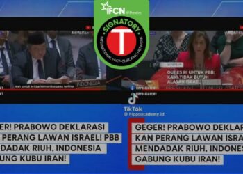 Menyesatkan: Prabowo Deklarasikan Gabung Iran Lawan Israel