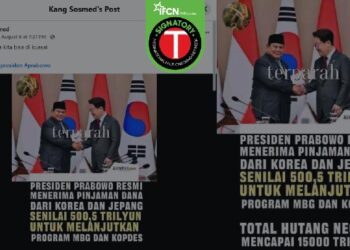 Menyesatkan: Prabowo Terima Pinjaman Asing untuk Biayai MBG dan KDMP