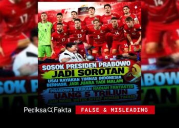 Keliru, Prabowo Beri Hadiah Rp5 Triliun & Mobil ke Pemain Timnas